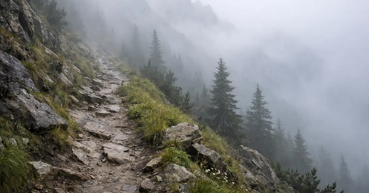 Drum montan in ceata