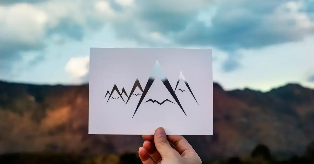 Sticker munte, peisaj montan