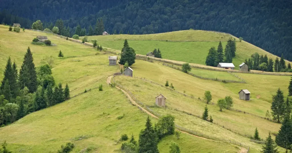 peisaj montan din Muntii Carpati